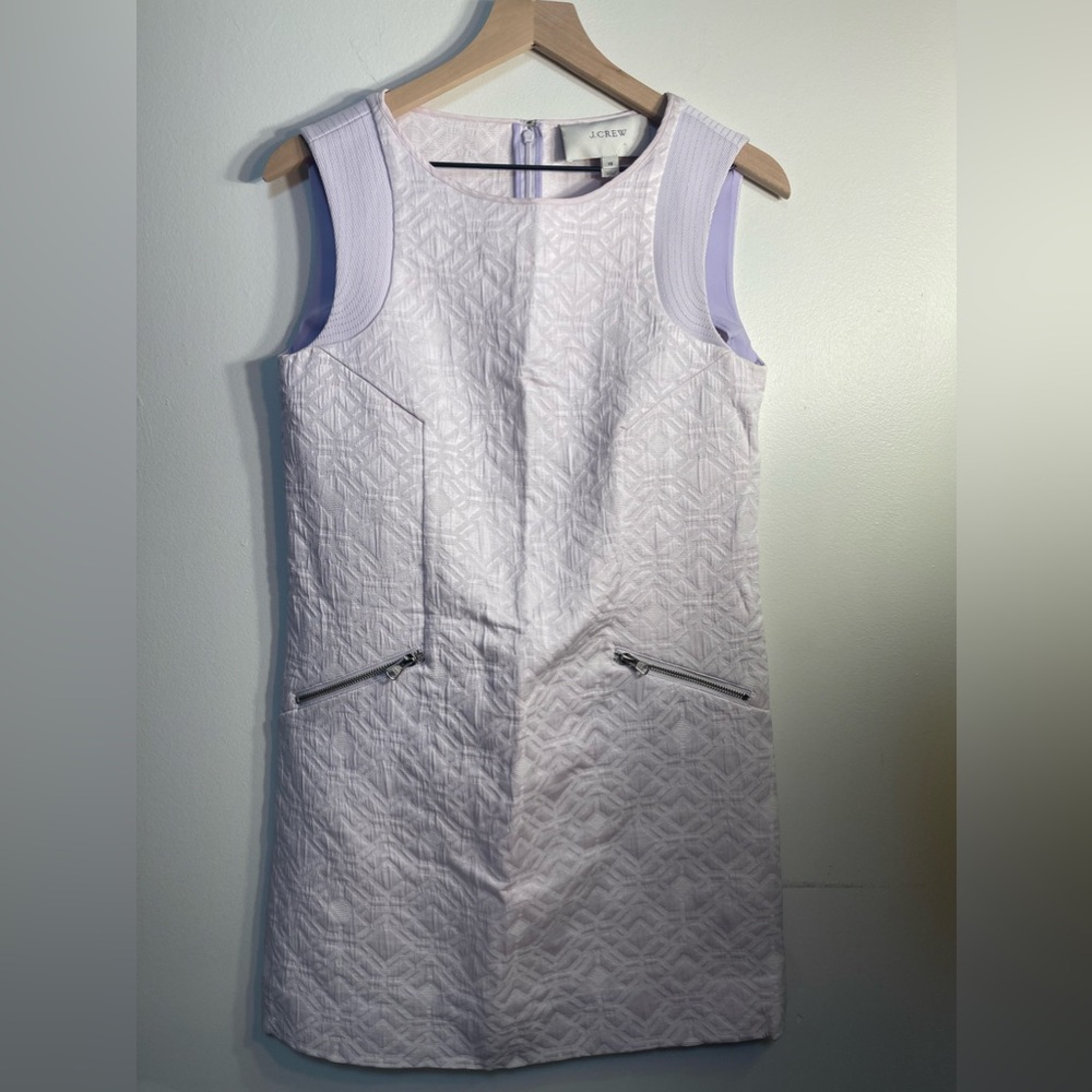 Jcrew Jacquard Zip Pocket Vivid Lilac Dress